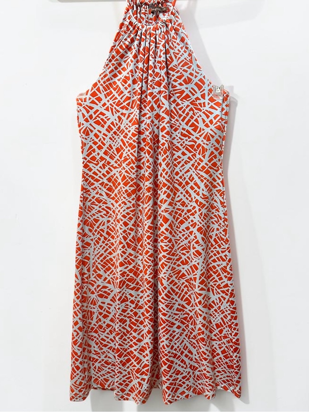 J. McLaughlin Orange and Mint Halter Dress